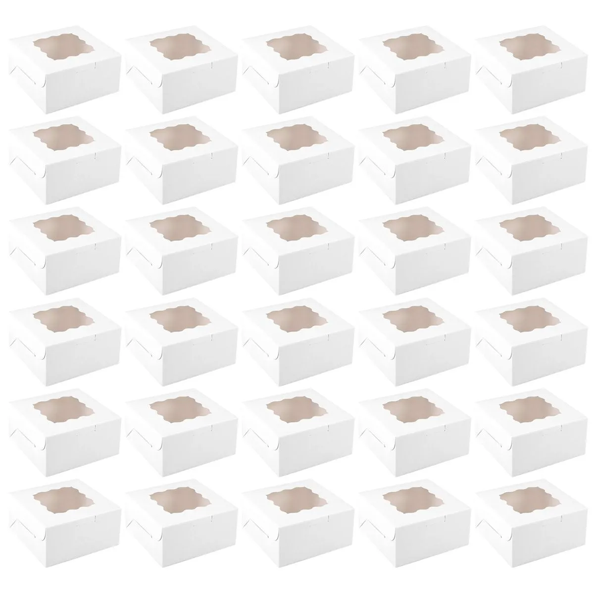 30PCS Cookie Boxes Bakery Boxes with Window Mini Cake Boxes Dessert Boxes