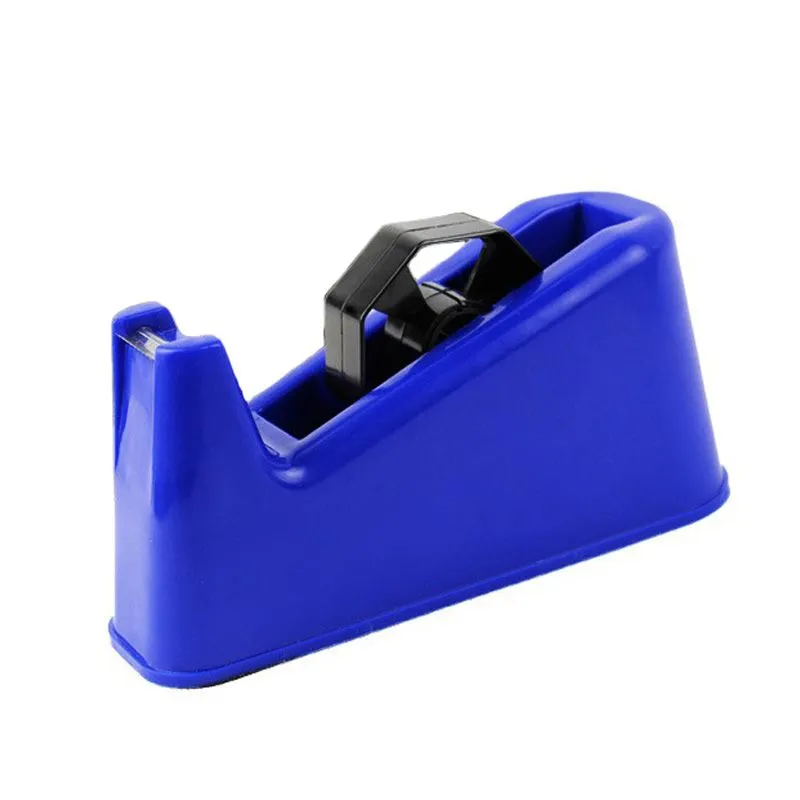 Weighted Desktop Office Tape Dispenser Sellotape Cutter - Black, Blue, Red - Blue