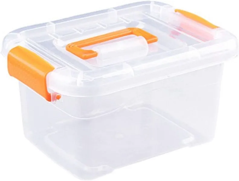 Clear Plastic Storage Box Stackable & Lockable Organizer Container with Lid