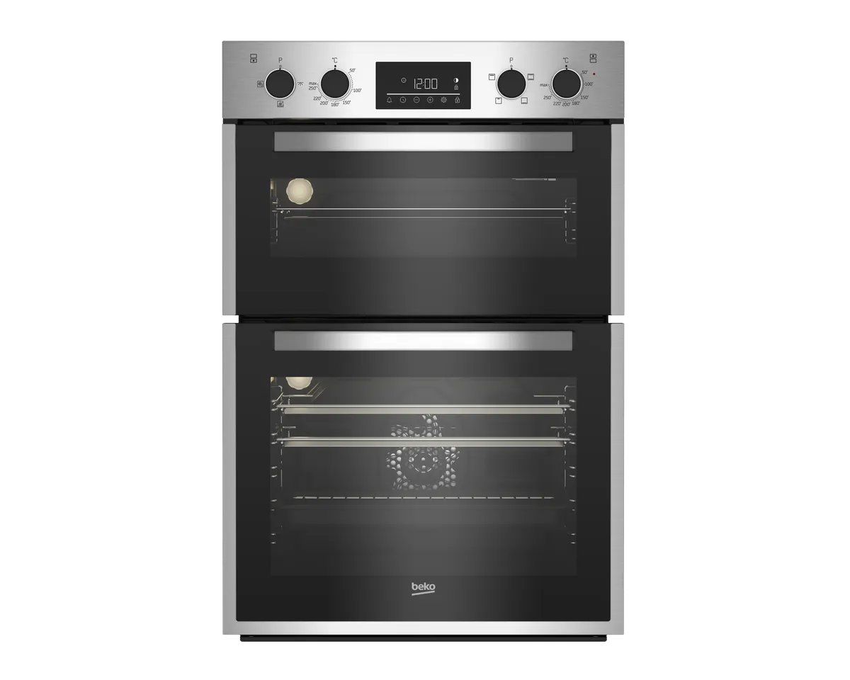 Beko 60cm Built-in Double Multifunction Oven Stainless Steel BBDF26300X