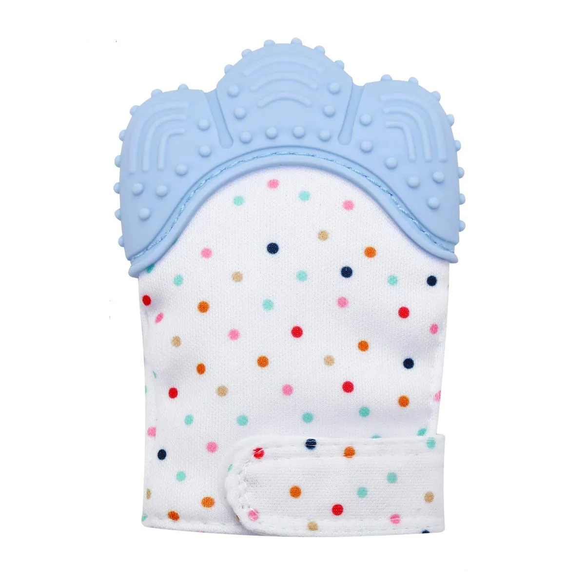 Teething Mitten Relief Stimulating Baby Teether Glove - Blue - Blue