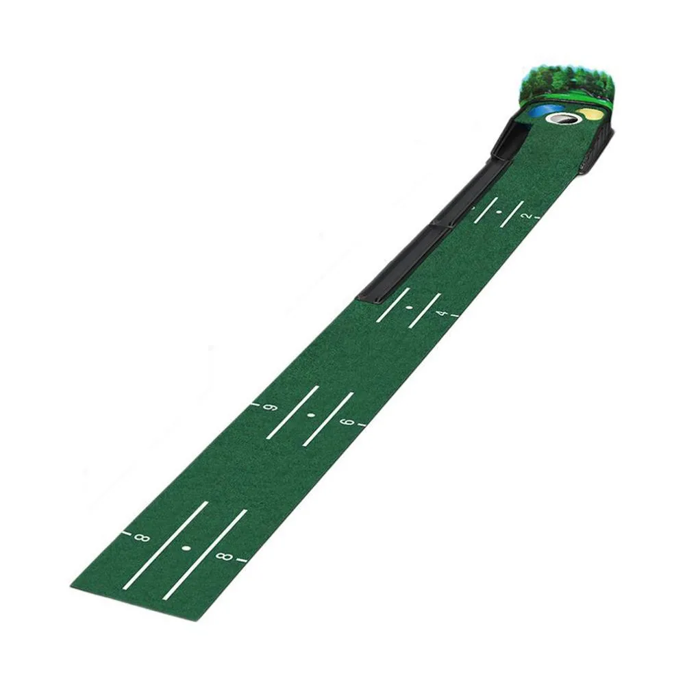 Putting Green Indoor, 8ft Practice Putting Mat with lenticular 3D Backplate