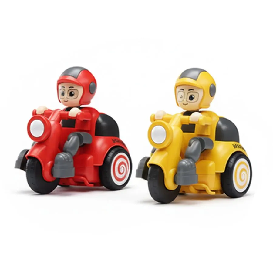 2 Pack Inertia Pull-Back Motorcycle Toys: Stunt Bikes for Kids