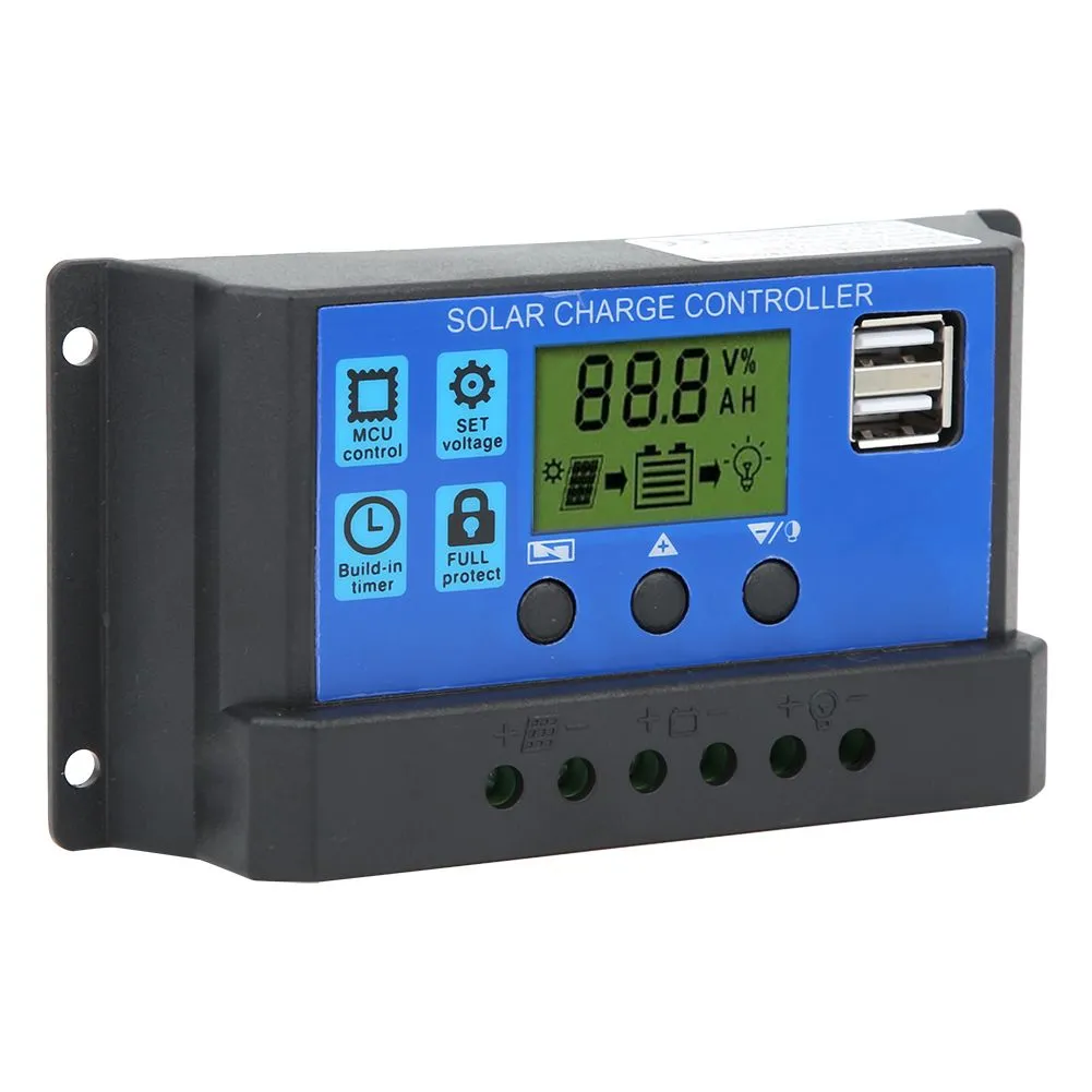 Solar Charge Controller 30A LCD Dual USB Port
