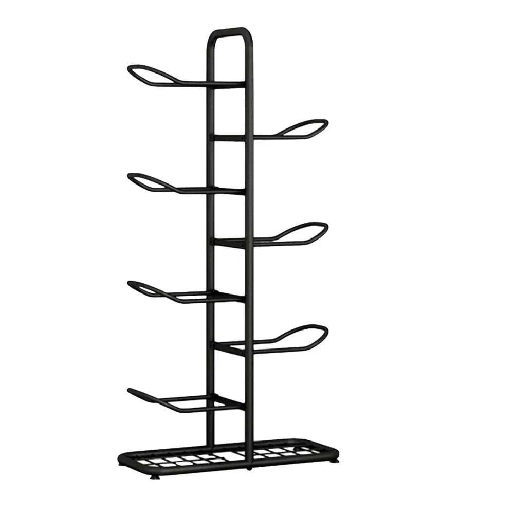 Sport Multi-Layer Vertical Metal Basketball Storage Rack - 116cm - Black