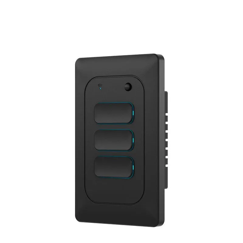 Retro Smart Wifi Switch 3 Gang - Black