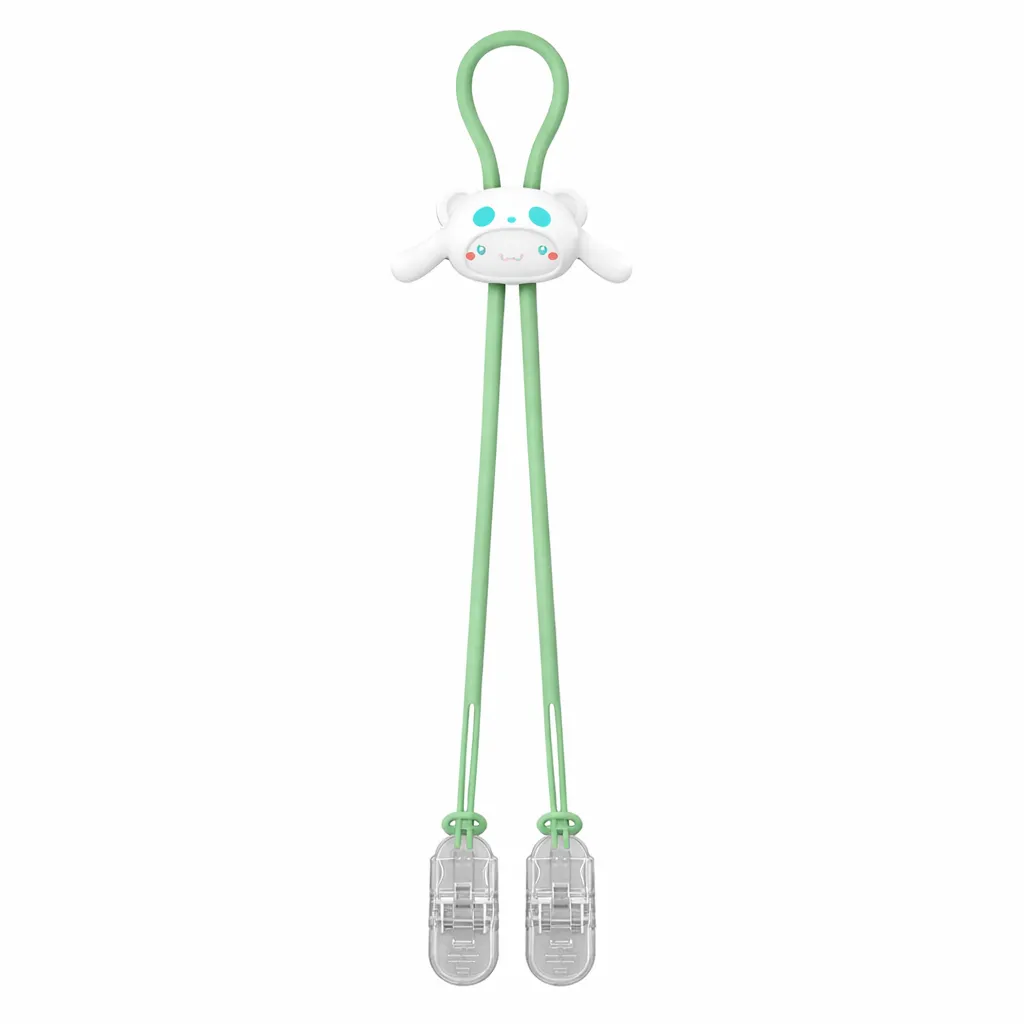 2 Pack - Adjustable Baby Pacifier Dual Clip - Green
