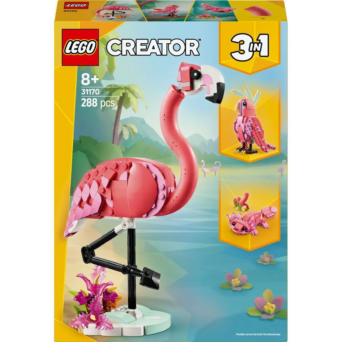 LEGO® Creator 3in1 Wild Animals: Pink Flamingo Animal Toy Playset 31170