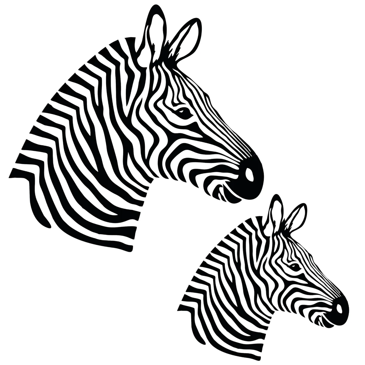 Vinyl Car Stickers - Zebra Set