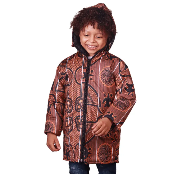 Orange Sotho Kids African Jacket by Tribe Afrique