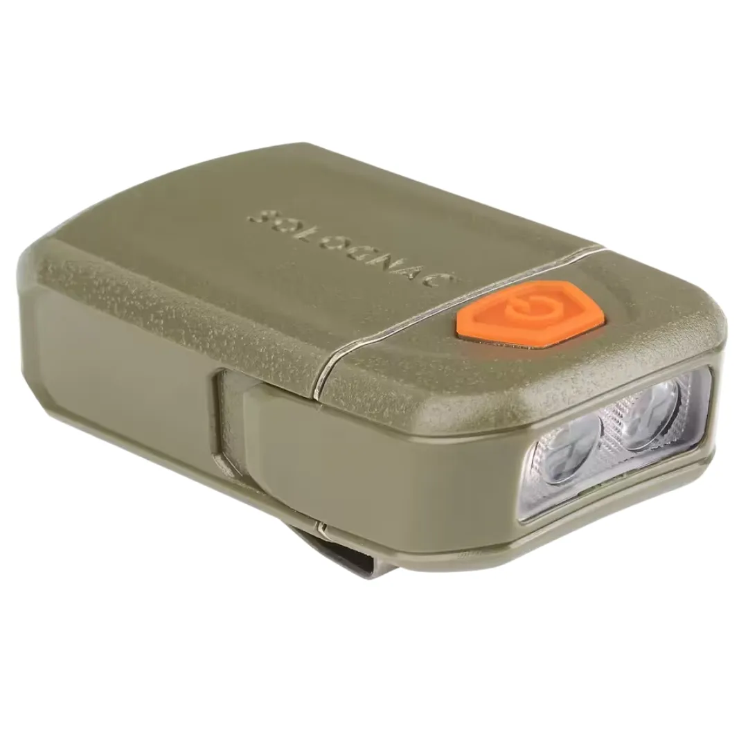 Solognac Hunting Torch/Headlamp- 80 Lumens - Helmet Clip