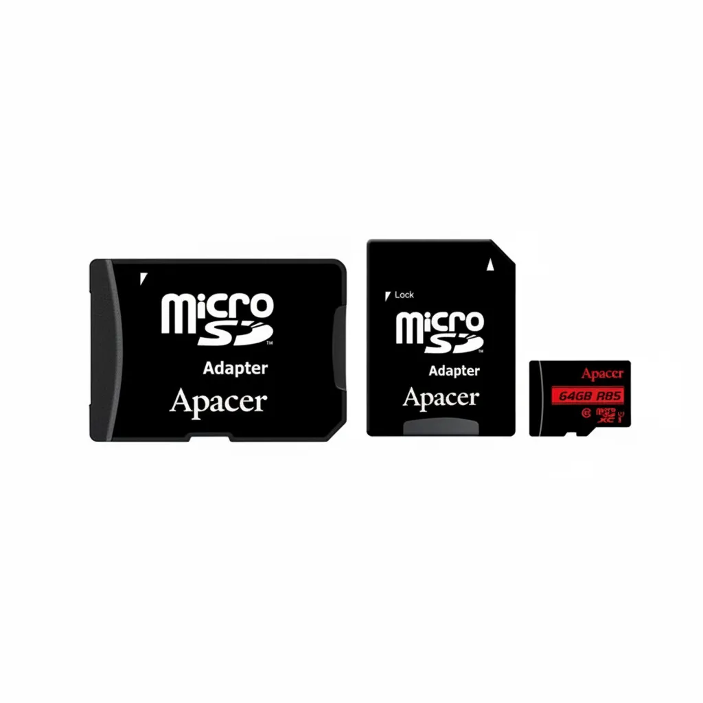 Apacer 64GB Class 10 Micro SD Card with Adapter for Smartphones - 2 Pack