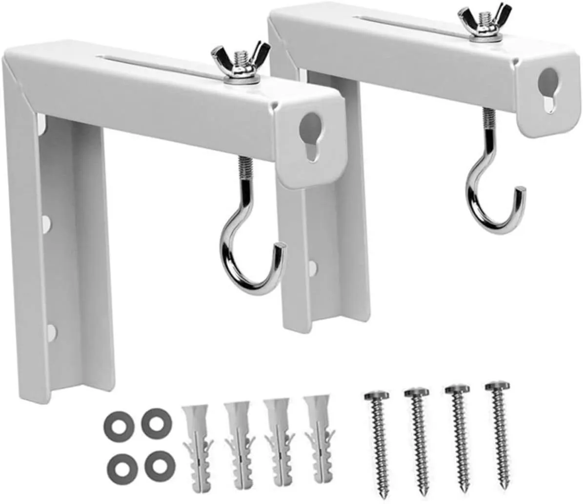 2pcs Wall Projector Mount Brackets Ceiling Hooks for Projection Screen