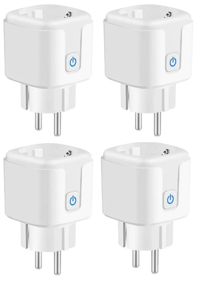 ANCON Tuya WiFi Smart Power Plug with Power Meter - 4 Pack