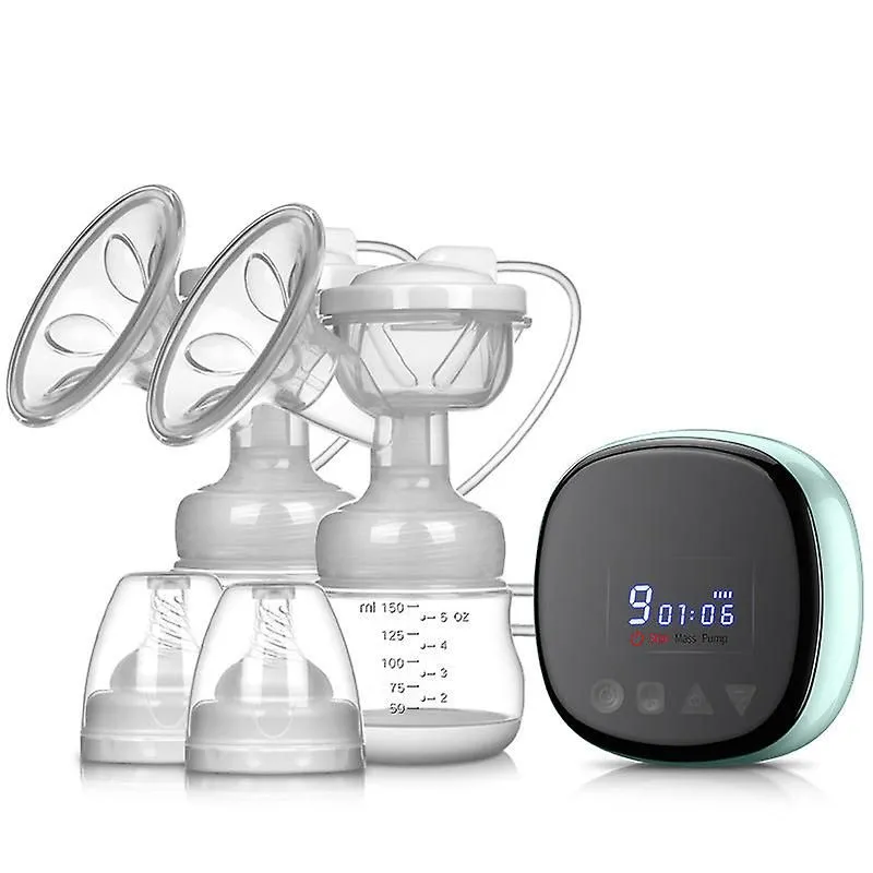 Automatic Rechargeable Double Electric Breast Pump RH338 - Blue
