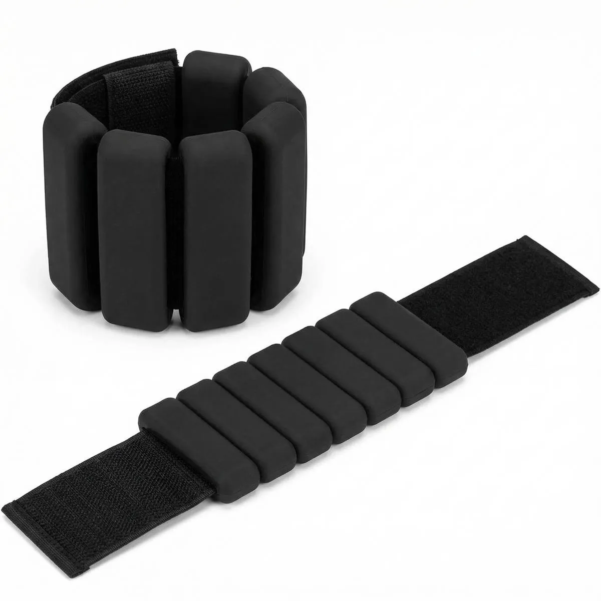 2 Lb Fitness Silicone Adjustable Wrist and Ankle Weight Bands, Weighted