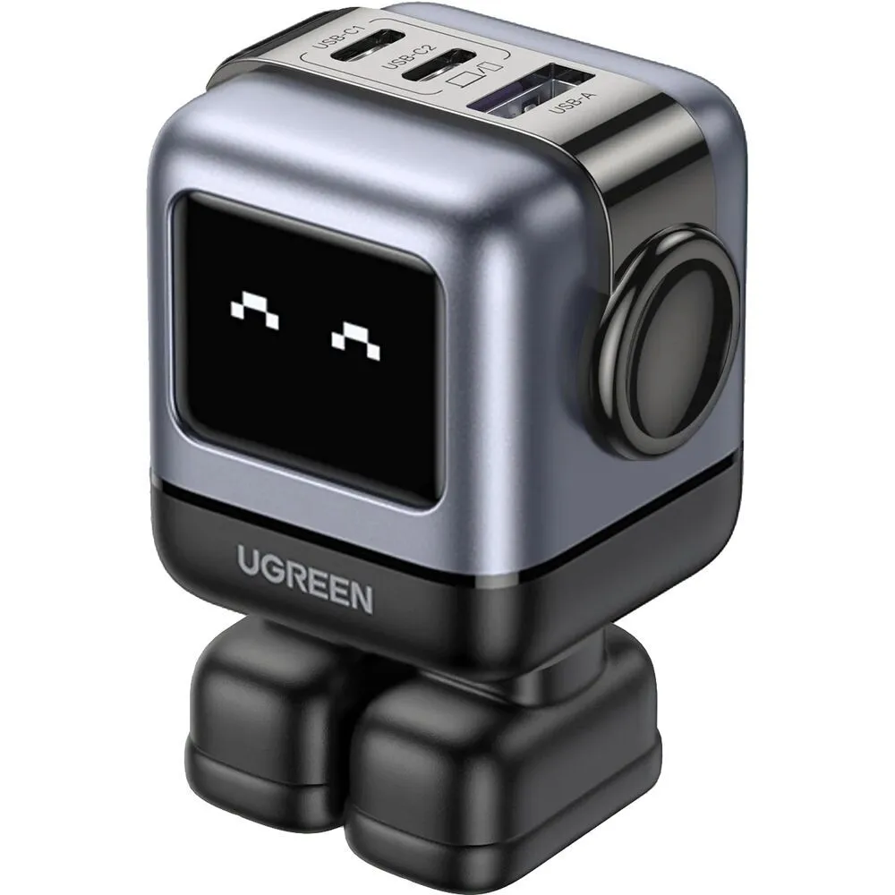 UGreen 65W Nexode RG 3 Port USB-C GaN Fast Charger - Grey