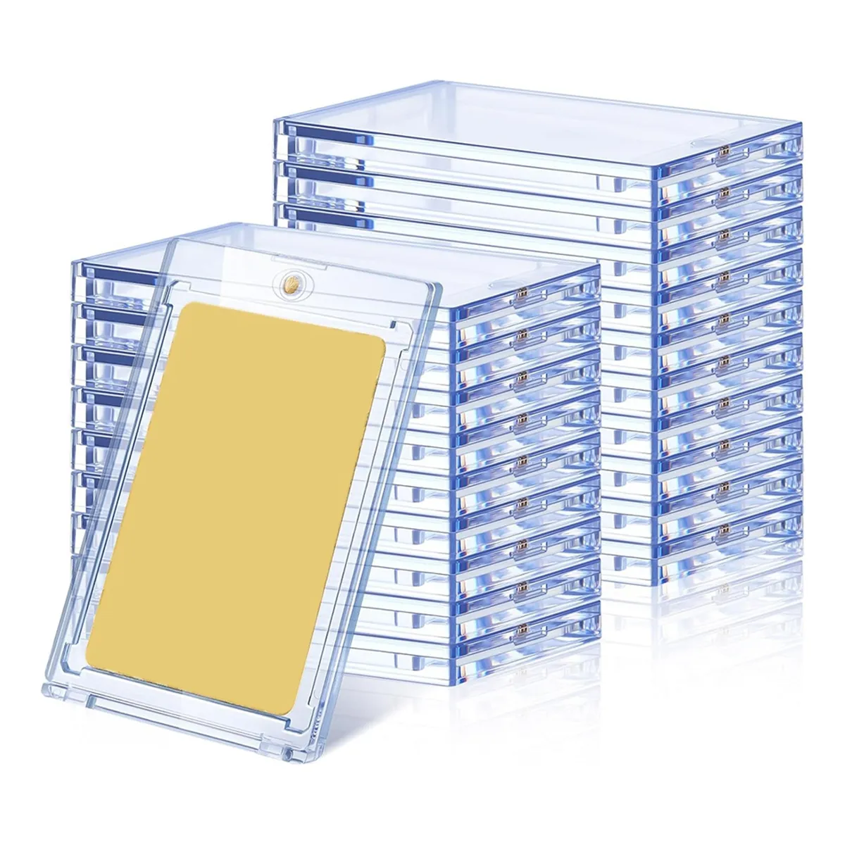 20Pcs 130 Pt Acrylic Magnetic Card Holders 2.5x3.54 Inch One Touch Card Hol