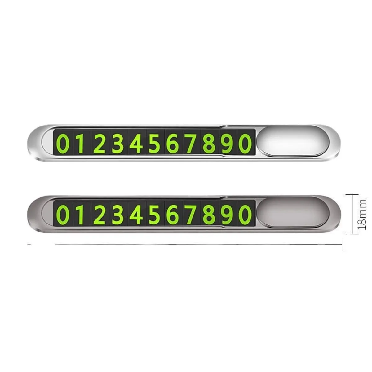 Hidden Car Parking Plate - Luminous Metal Number Plate #1