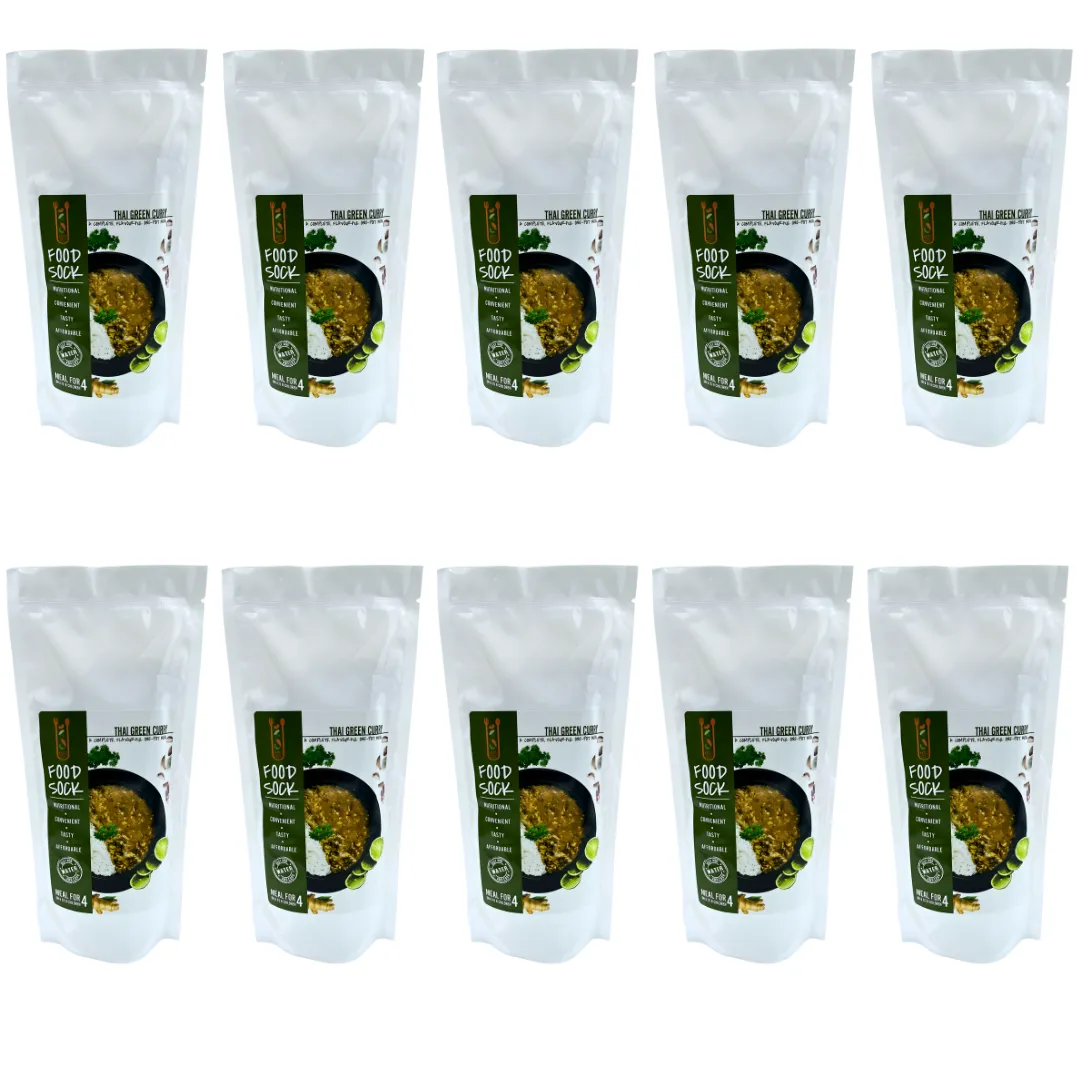 Foodsock Meal Box Thai Green Curry- Pack of 10