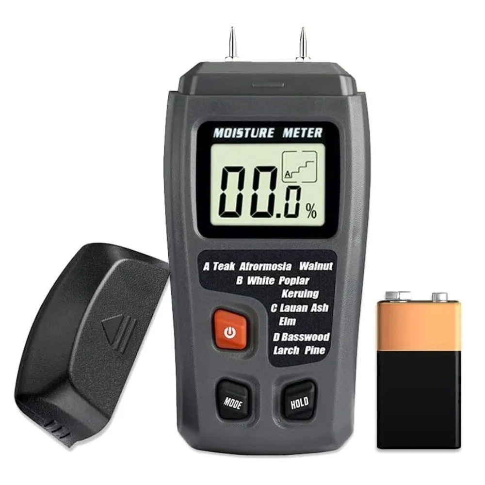 Digital Wood Tools Moisture Detector, Damp Detector With Large LCD Display