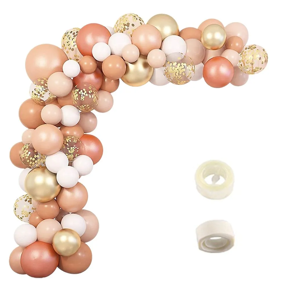 125pcs Gold Confetti Party Balloon, Metallic Gold Balloon Set for Wedding