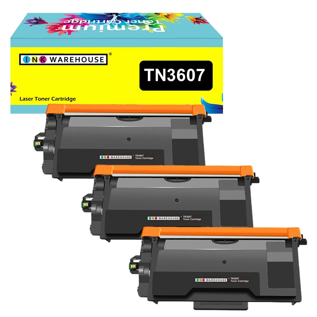 Ink Warehouse Compatible Brother TN3607/ 3607 Black Toner Cartridge X 3