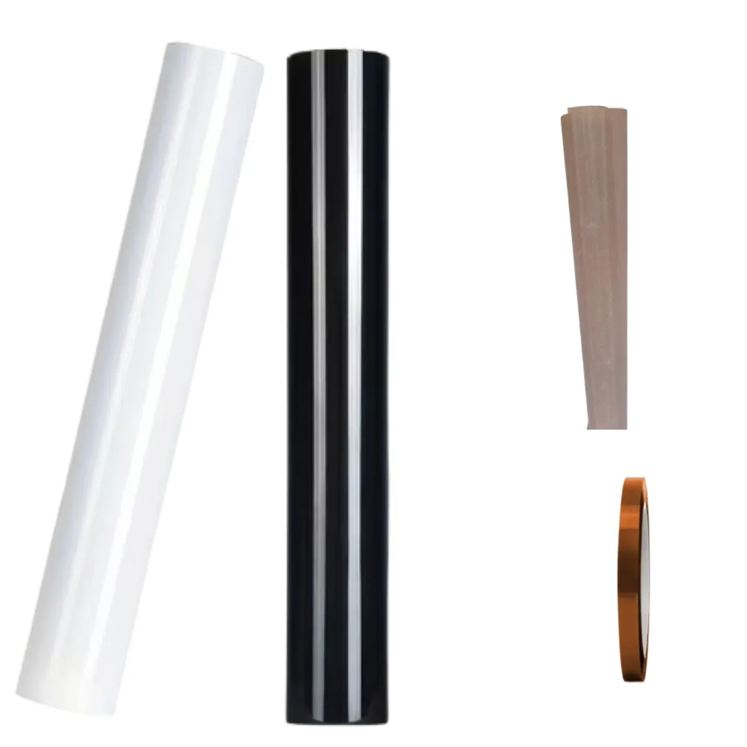 PU T-Shirt Transfer Vinyl Combo Pack - White (1m) & Black (1m) 61cm