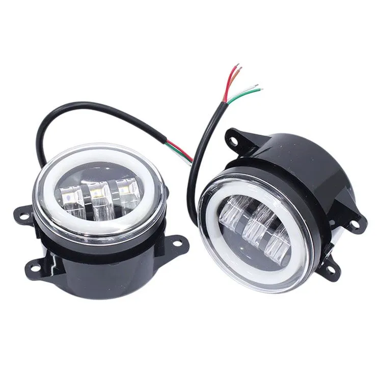 Universal 4" LED Angel-Eye Round Spot Lights - Set