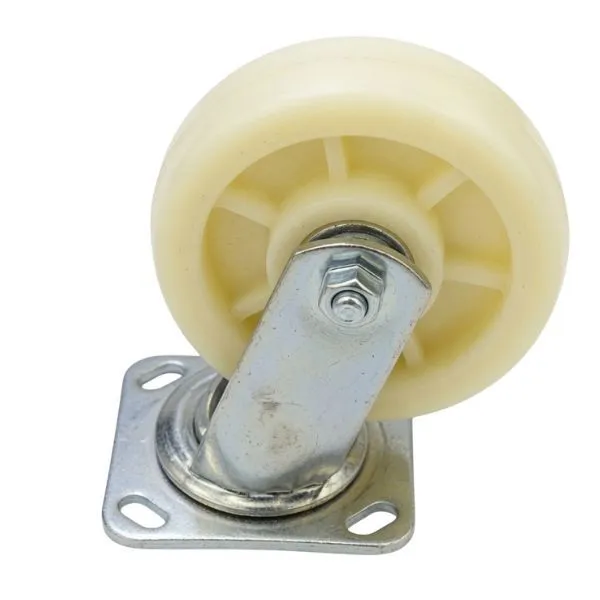 6 Inch White Swivel Caster Wheel | Heavy Duty Trolley Wheel