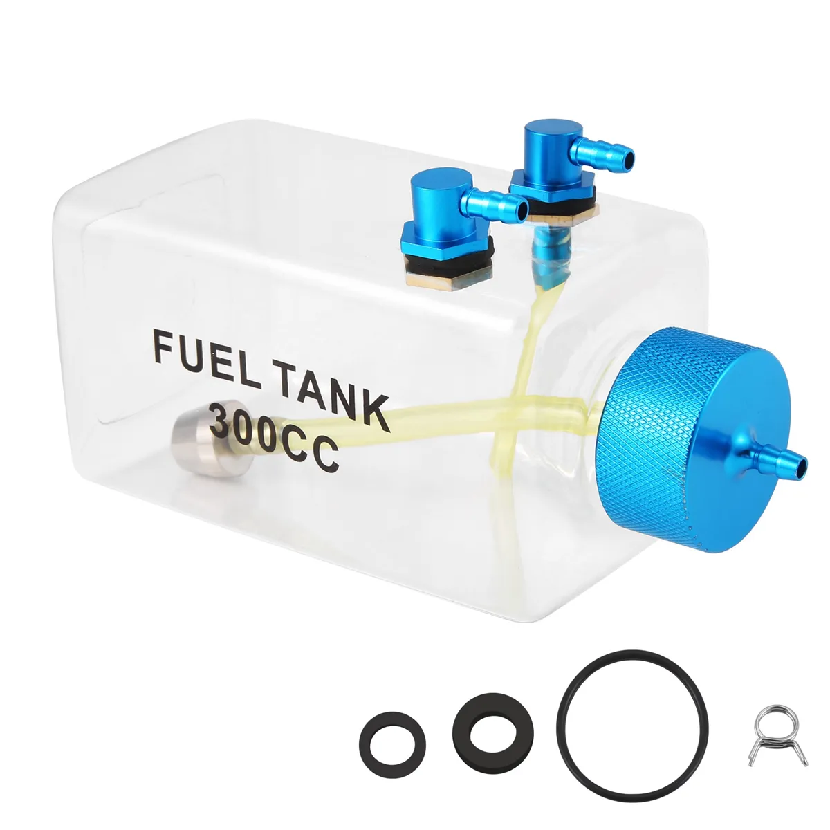 Fuel Tank Petrol Transparent Plastic Bottle 300CC CNC for RC Gas and Nitro