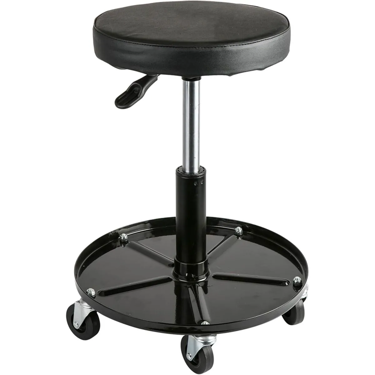 Heavy-Duty Adjustable Mechanic's Roller Seat with Wheels & Tool Tray