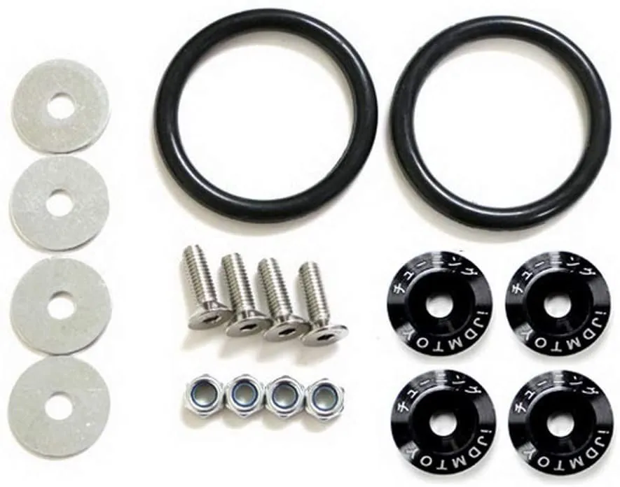 Bumper Quick Release Fasteners O-Ring Black Aluminum
