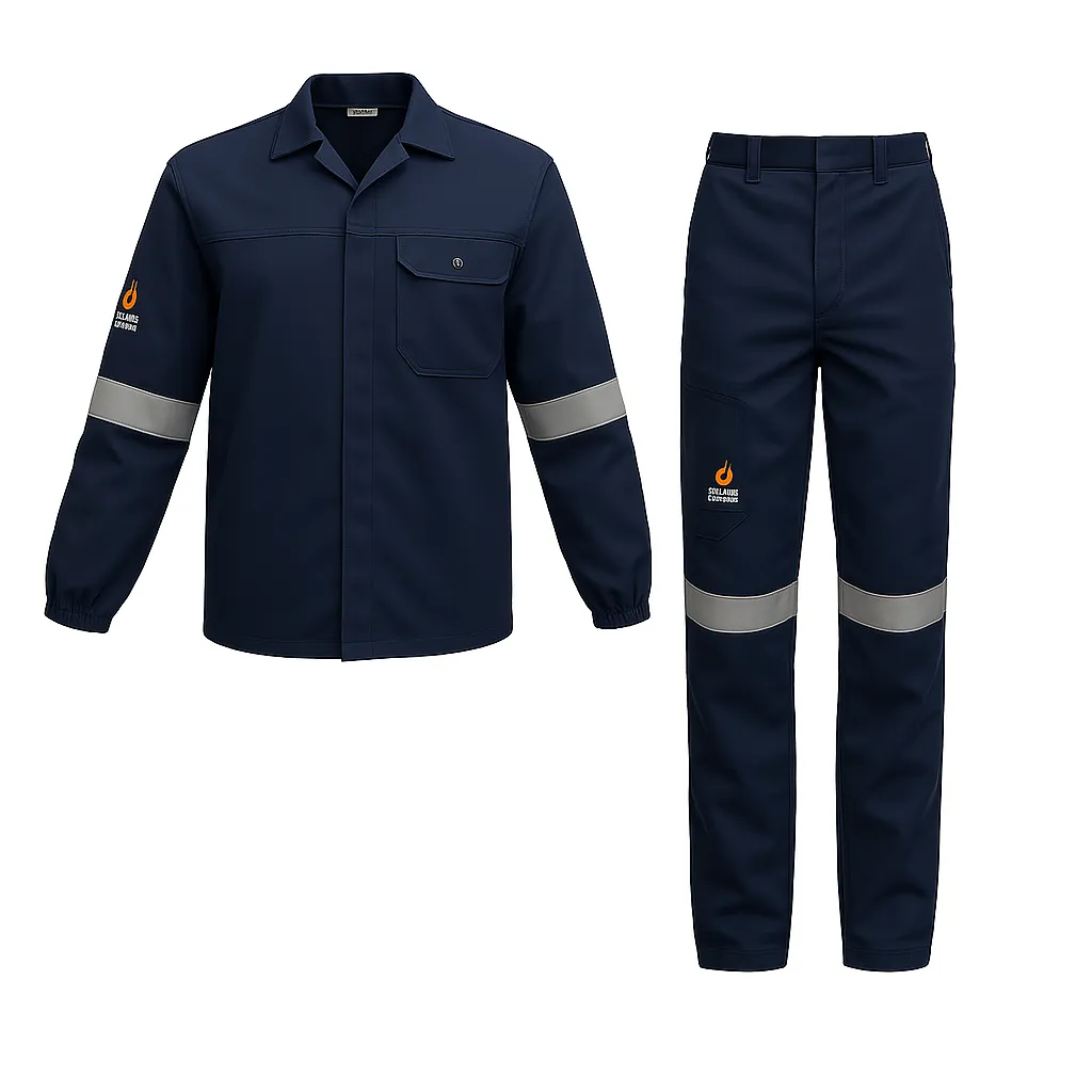 Passion 2-Piece Flame Acid Resistant Navy Conti Suit with Reflective Tape