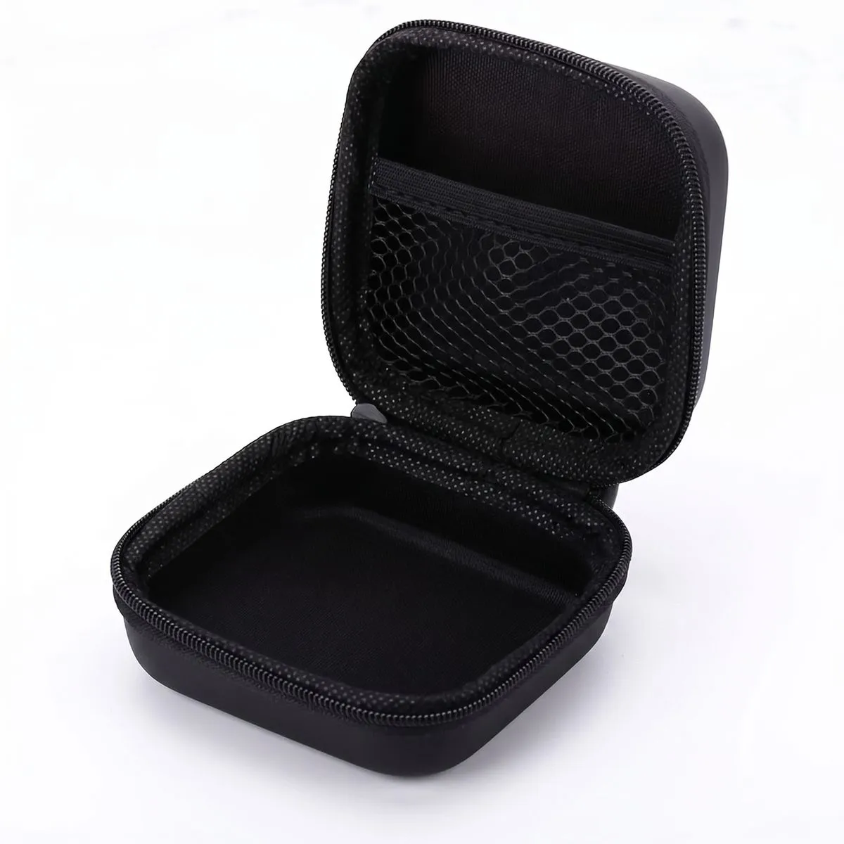 Square rigid EVA earphones, charging cable and storage case