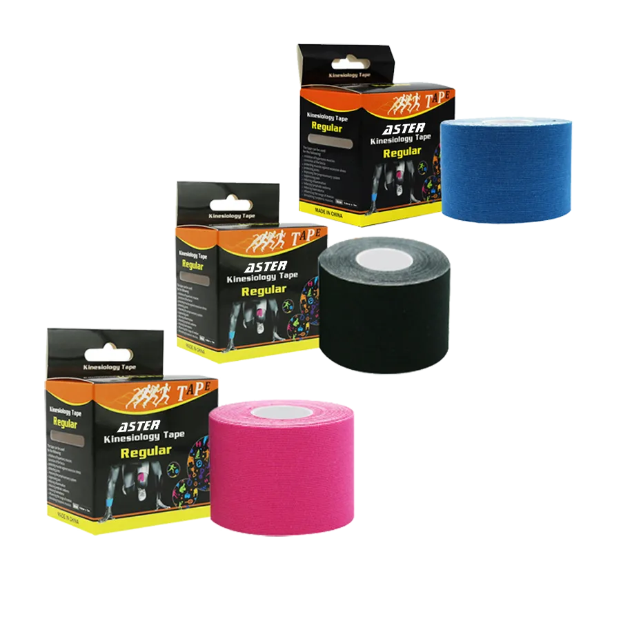 ASTER Pain Relief Muscle Support Sport &Therapy Kinesiology Tape 5m - 3PACK