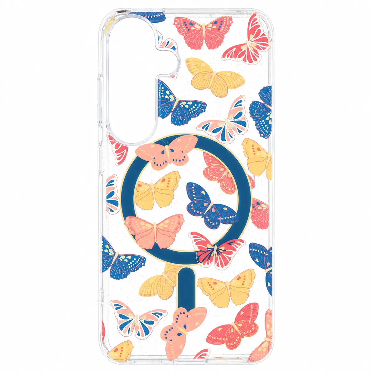 UGABUGA Transparent Printed Phone Case Compatible with Samsung Galaxy S26 - Butterfly