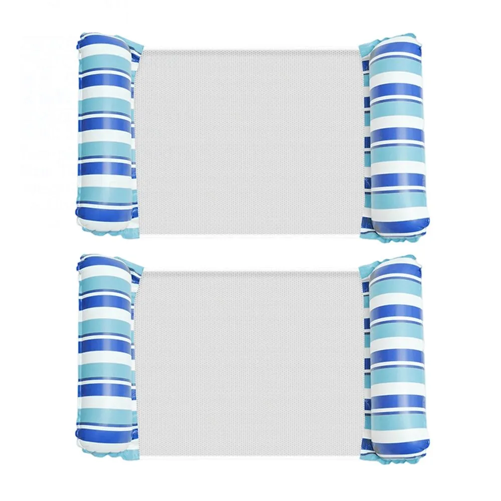 2-Pack Inflatable Pool Float, 4 in 1 Multifunctional Lounger Water Hammock