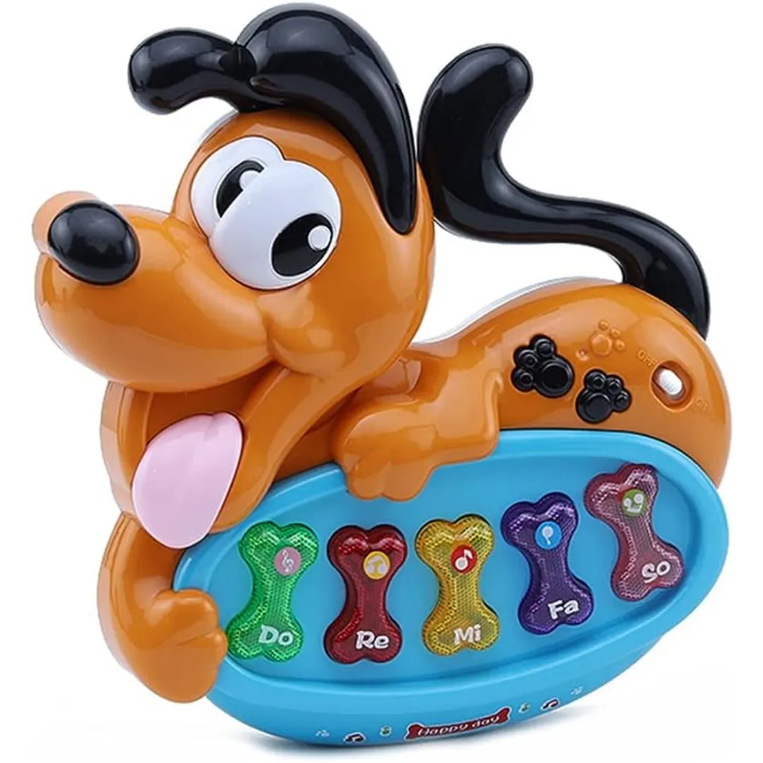 Electronic Dog Animal Piano Toy - Educational Interactive Toy for Kids - Orange