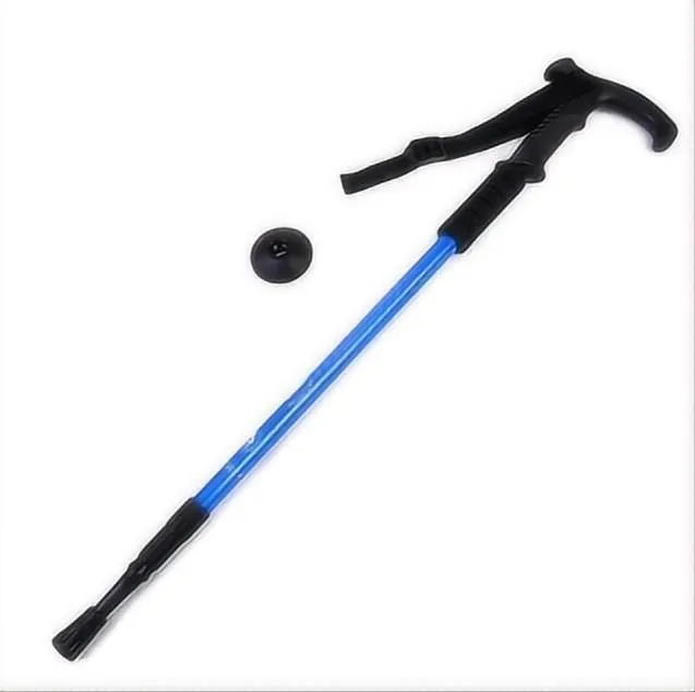 Anti Shock Telescopic Walking Stick Adjustable 95-110cm - Blue