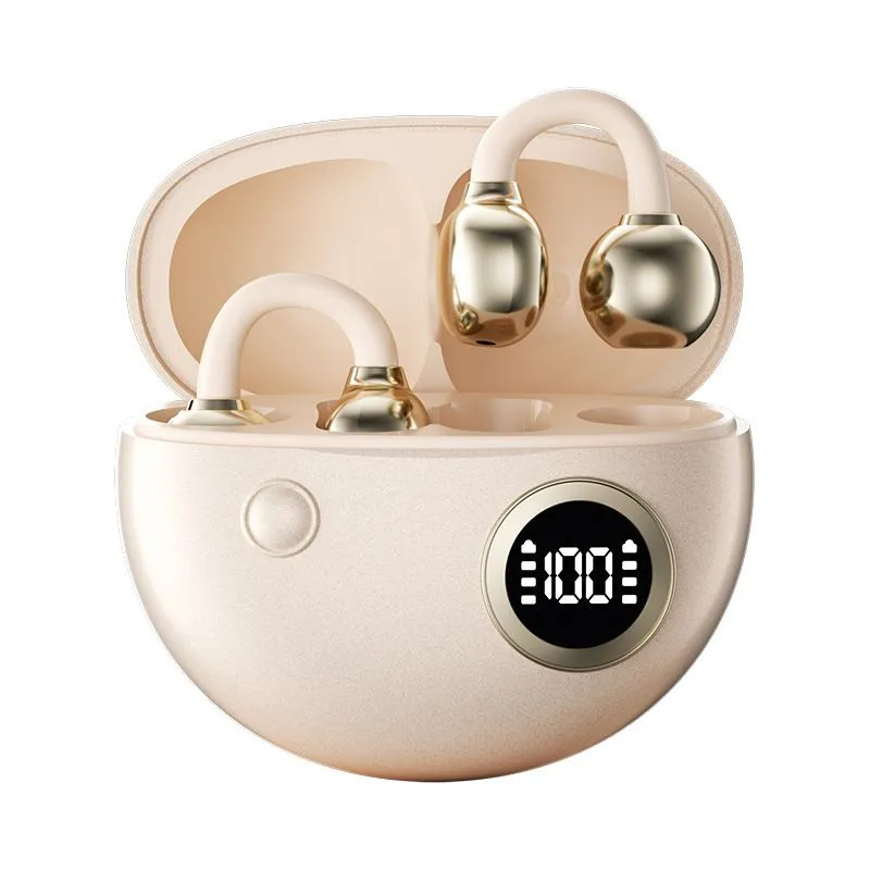 Ear Clip Bone Conduction Bluetooth Headphones Open Ear Wireless Earphones