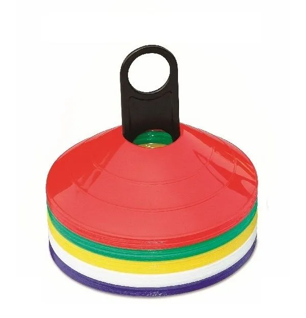 50-Pc Training Dome Cone Set & Stand-Sports/Skill Markers,Agility,Stackable