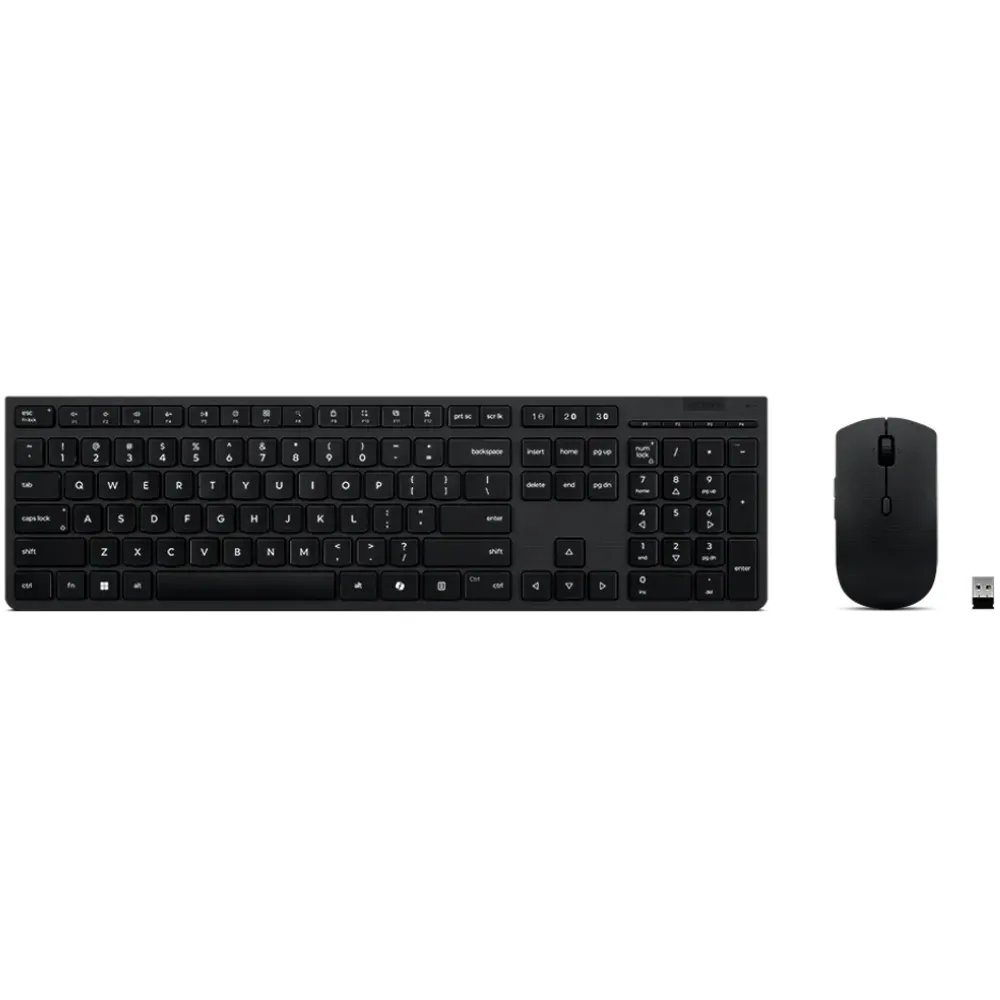 Lenovo Professional Rechargeable Wireless Keyboard and Mouse - 4X31R64316