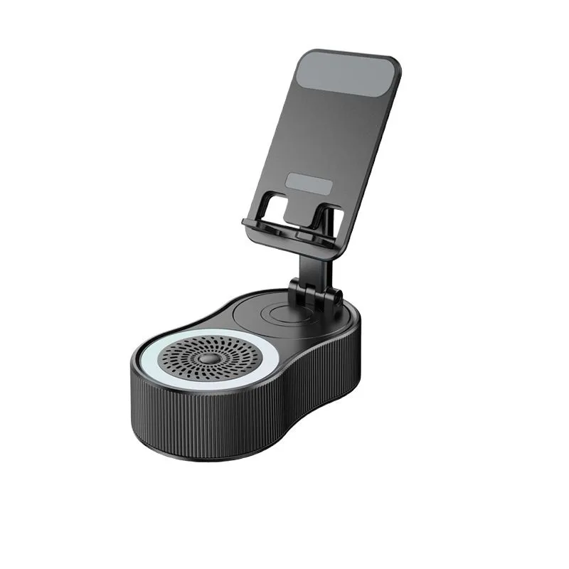Rotating Audio Lift Mobile Phone Holder with Bluetooth Speaker