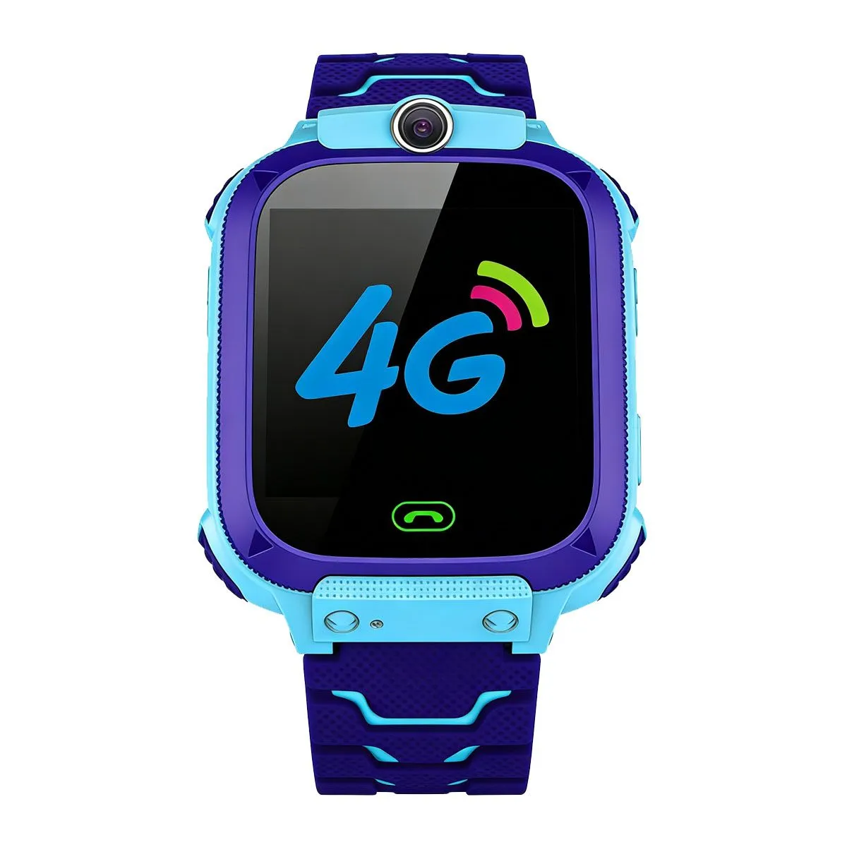 Kids 4G Smart Watch Video Call GPS Tracker Camera Waterproof HUAOI - Blue