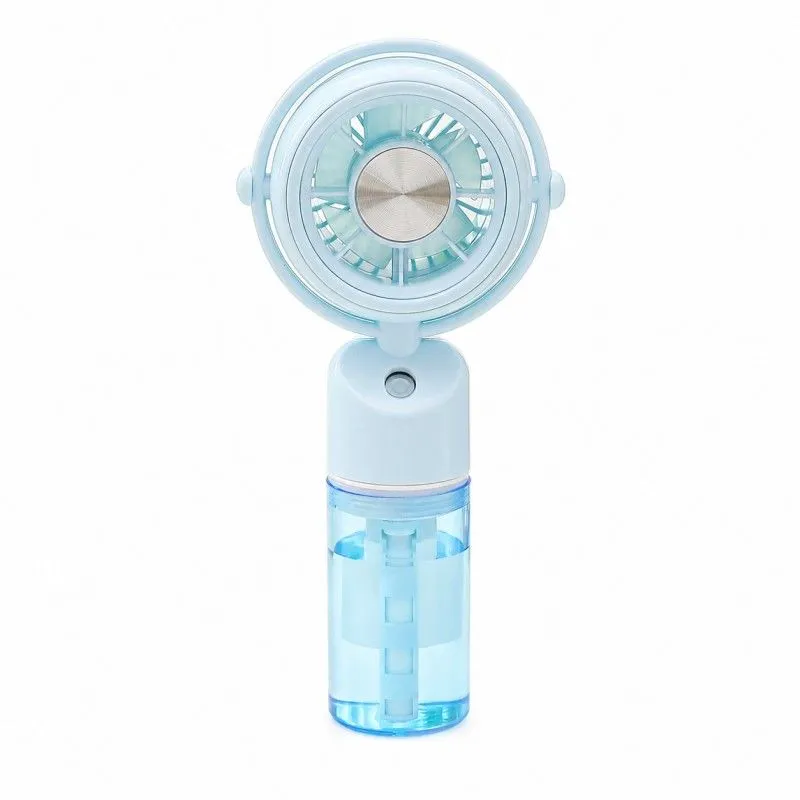 Desktop Handheld Small Fan, Moisturizing Spray Fan - Blue