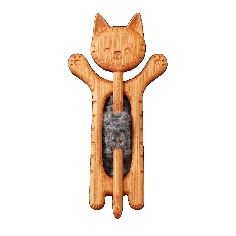 Handmade Wooden Brooch with Exquisite Clasp