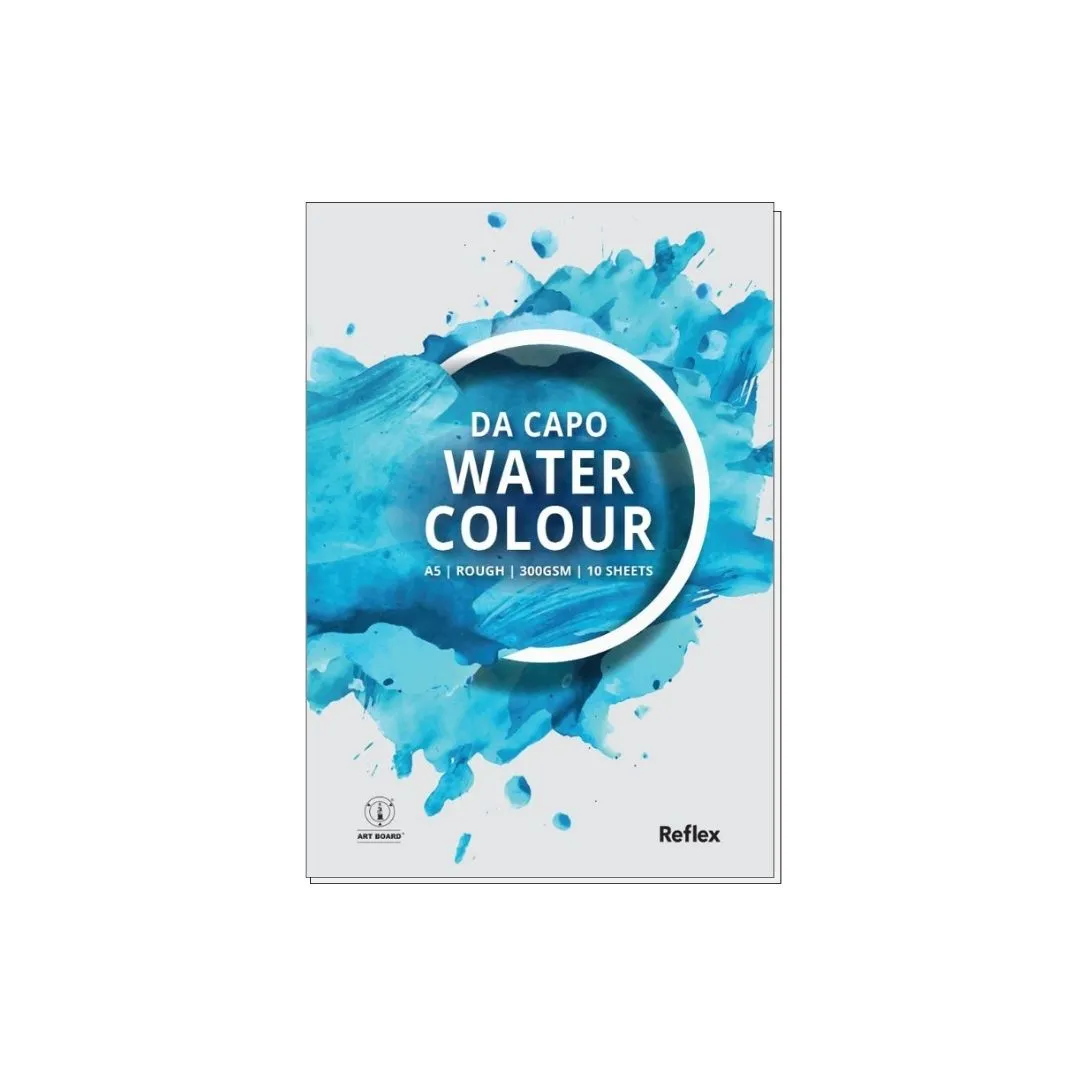 Reflex Da Capo Pad A5 - 10 Sheets with 300gsm White Watercolour Paper