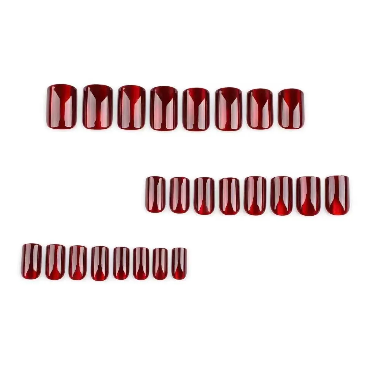 French Tip Press On Nails Designed False Nails with 3D Charms