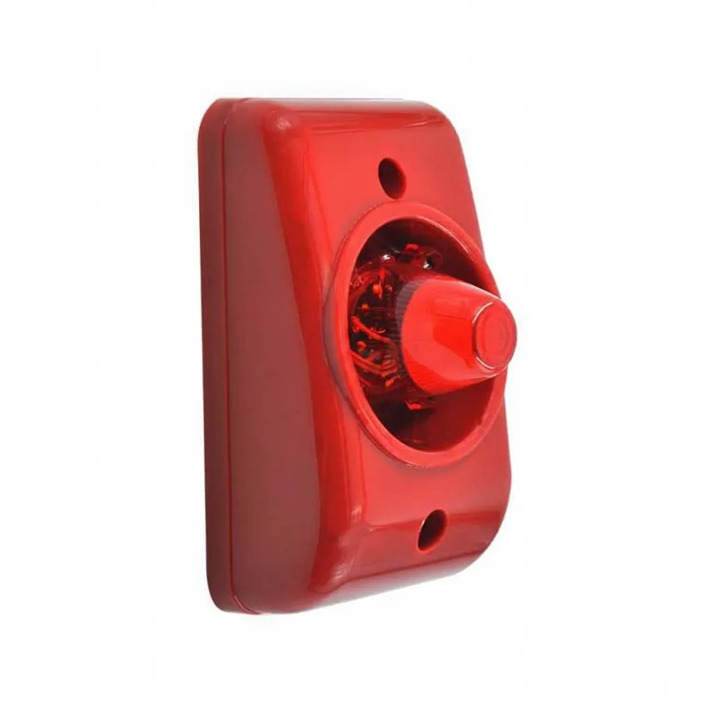 Wireless Red Siren with Strobe Light for Security Systems